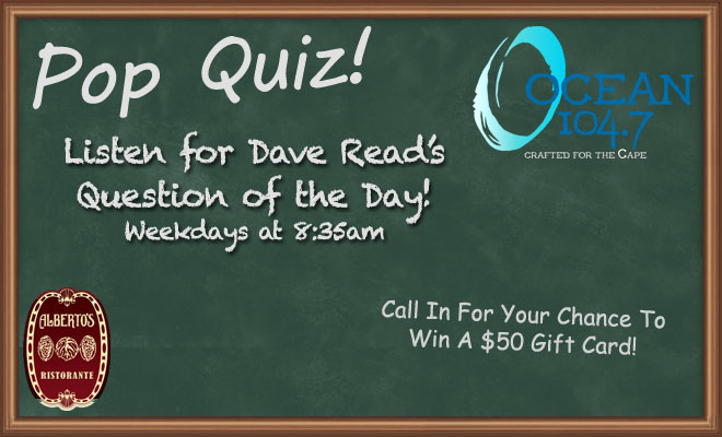 Play Dave Read’s Pop Quiz and Win a 50 Gift Card to