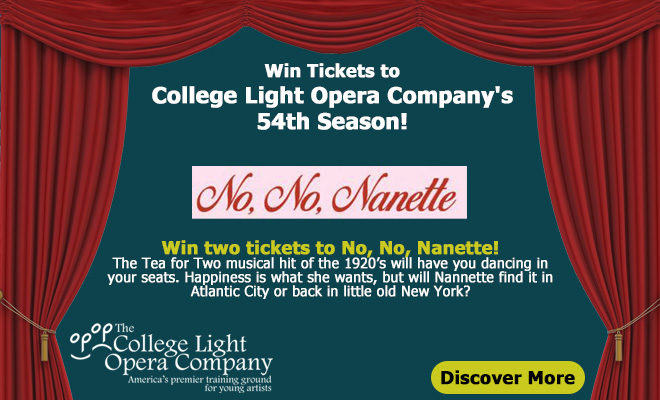 Win two tickets to No, No, Nanette presented by College Light Opera Company!