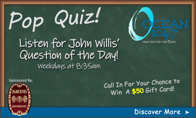 Play the Pop Quiz and WIN a $50 Gift Card to Alberto’s Ristorante!