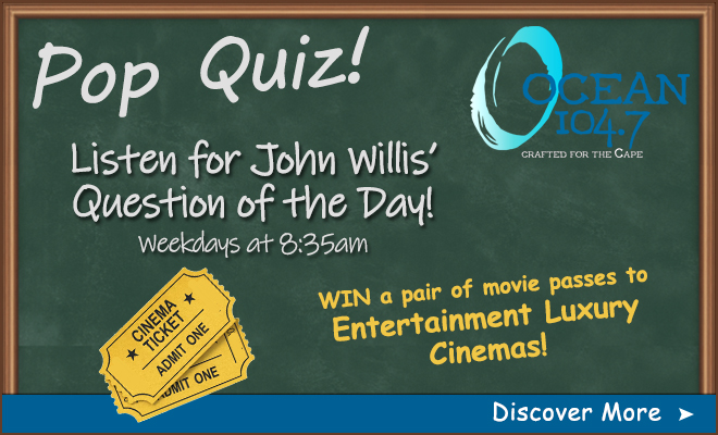 Play the Pop Quiz and Win a pair of Entertainment Luxury Cinemas Passes!
